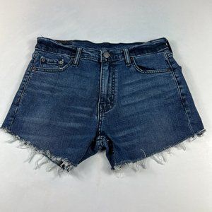 Levi's Jean Short Men 29* 513 Slim Blue Faded Cut Off Stretch Denim Jorts Tag 30